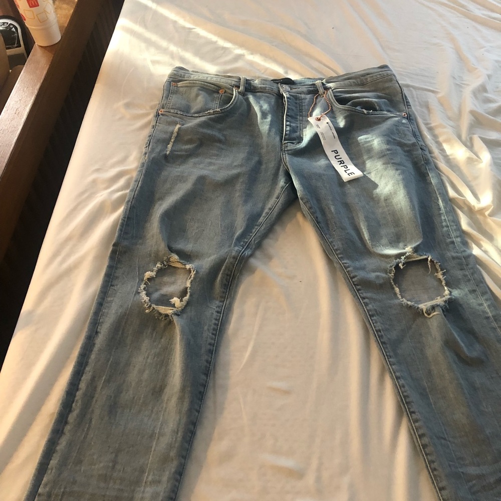 Purple jeans